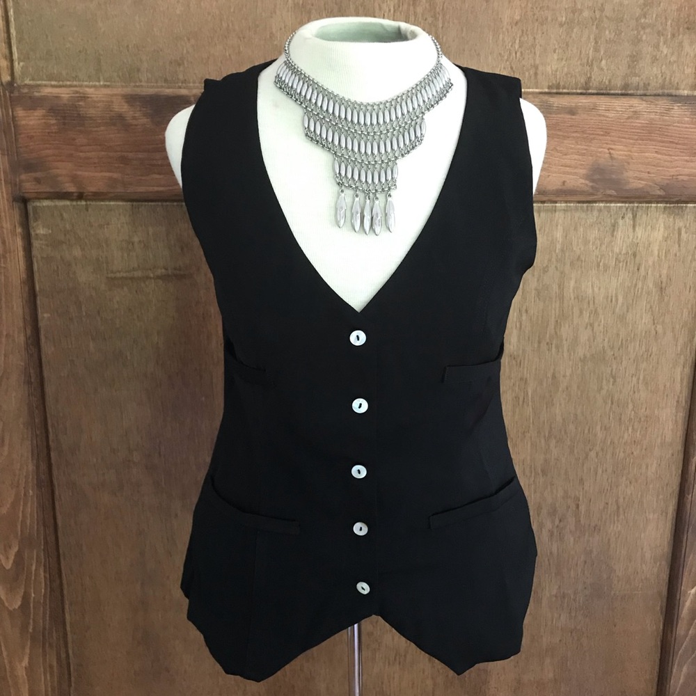 Sexy black fitted vest
